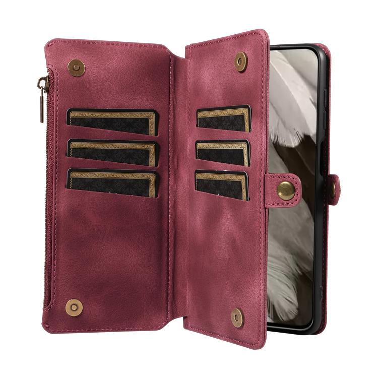 For Google Pixel 8 Fantasy Multifunctional Zipper Wallet Leather Phone Case