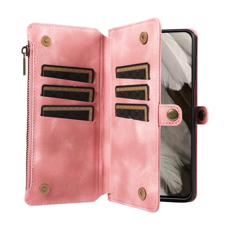 For Google Pixel 8 Fantasy Multifunctional Zipper Wallet Leather Phone Case