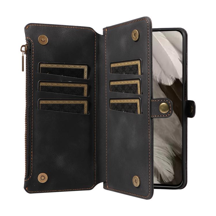 For Google Pixel 8 Pro Fantasy Multifunctional Zipper Wallet Leather Phone Case