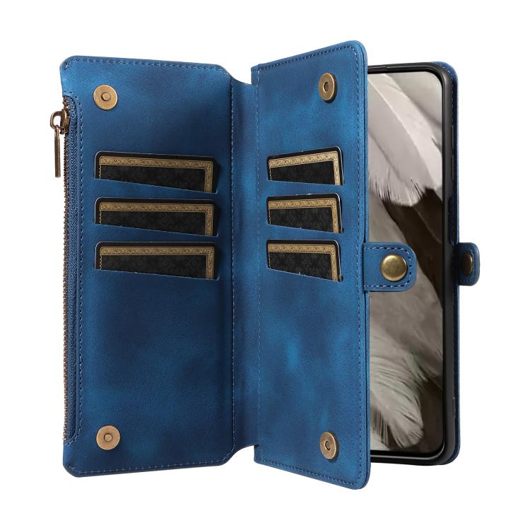 For Google Pixel 8 Pro Fantasy Multifunctional Zipper Wallet Leather Phone Case