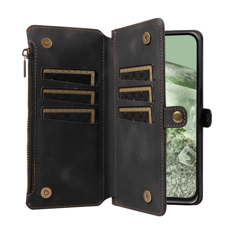 For Google Pixel 8a Fantasy Multifunctional Zipper Wallet Leather Phone Case