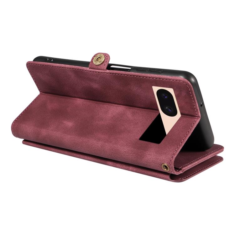 For Google Pixel 8a Fantasy Multifunctional Zipper Wallet Leather Phone Case