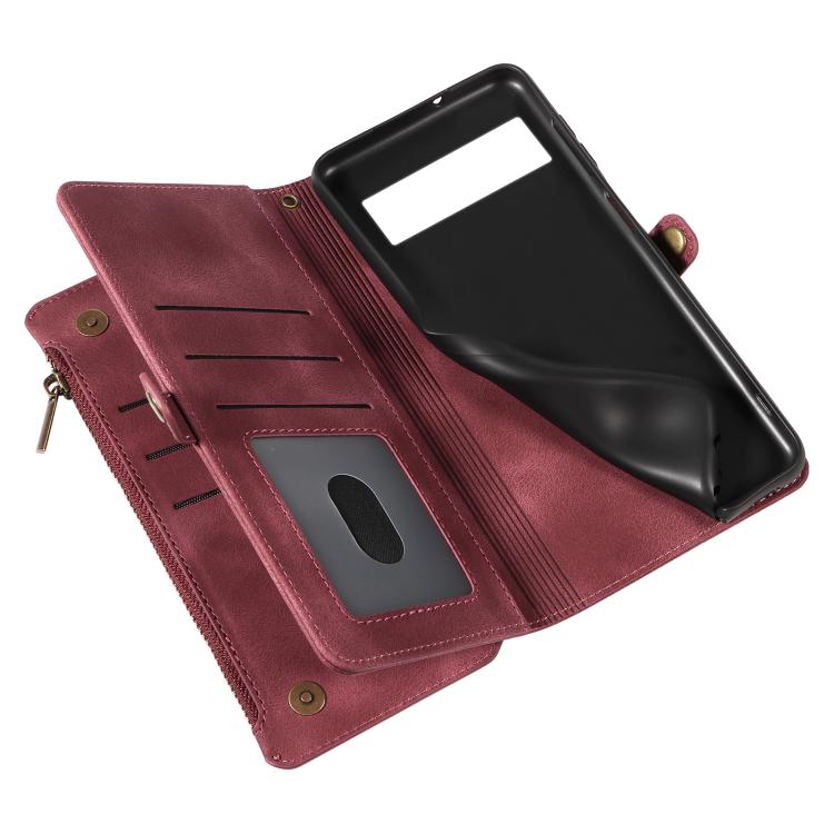 For Google Pixel 8a Fantasy Multifunctional Zipper Wallet Leather Phone Case
