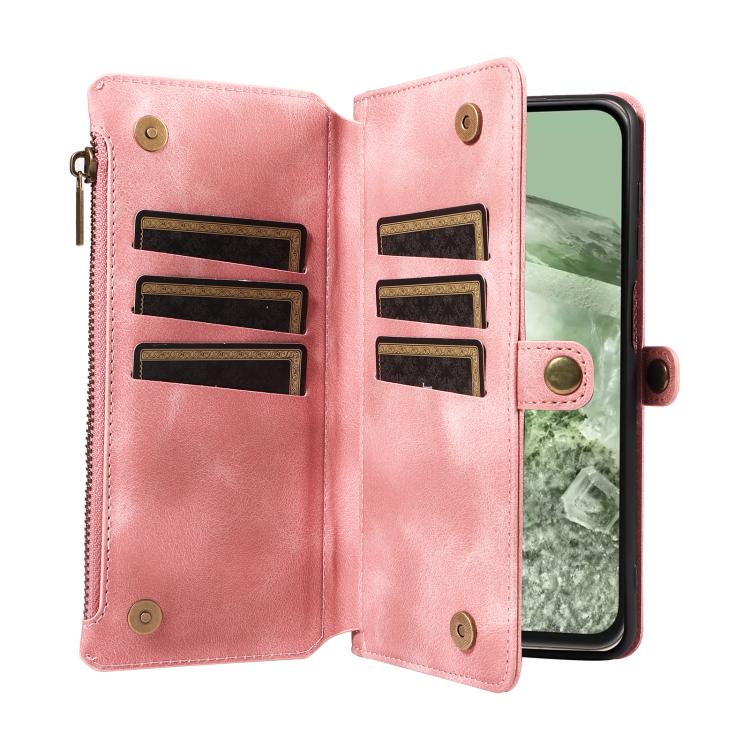 For Google Pixel 8a Fantasy Multifunctional Zipper Wallet Leather Phone Case