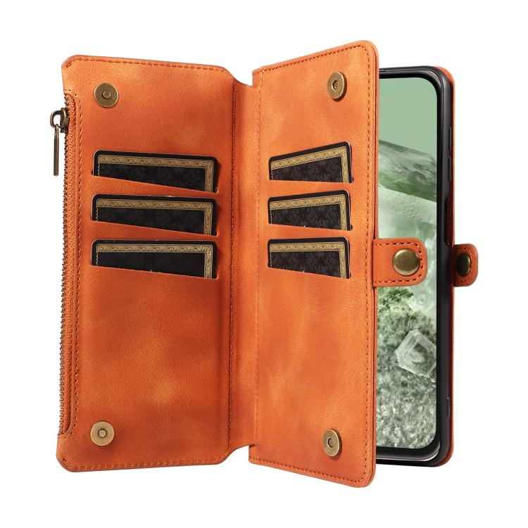 For Google Pixel 8a Fantasy Multifunctional Zipper Wallet Leather Phone Case