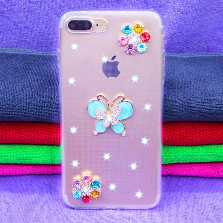 Fevelove  Diamond Encrusted Christmas Santa Claus Pattern TPU Protective Case for iPhone 6 Plus & 6s Plus