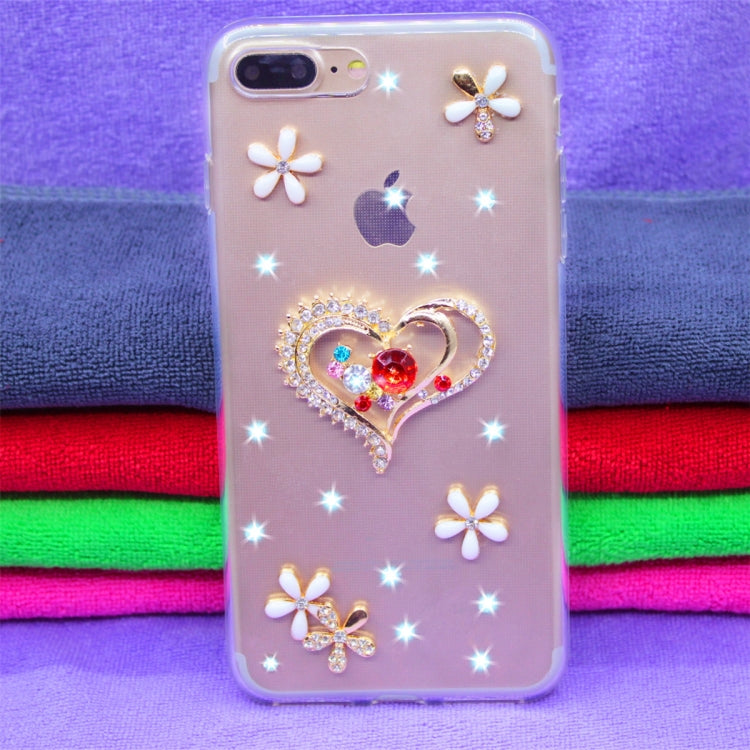 Fevelove  Diamond Encrusted Christmas Santa Claus Pattern TPU Protective Case for iPhone 6 Plus & 6s Plus