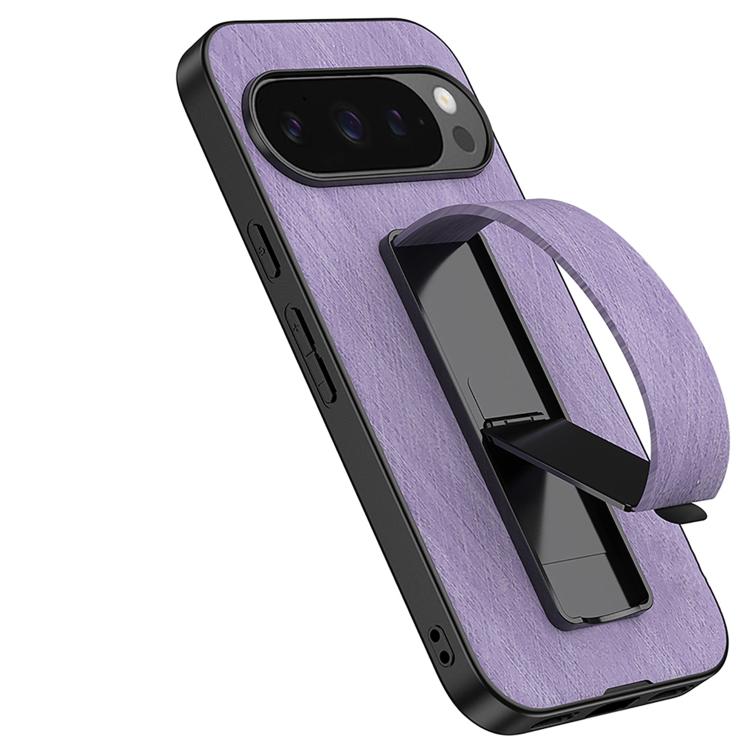 For Google Pixel 10 / 10 Pro Electroplating Wristband Holder Brushed Texture Phone Case