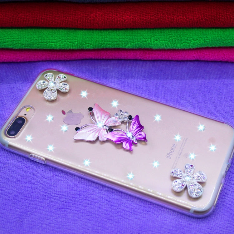 Fevelove Diamond Encrusted Christmas Santa Claus Pattern TPU Protective Case for iPhone 7P / 8P
