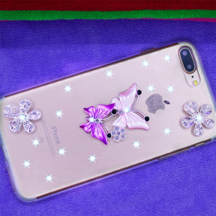 Fevelove Diamond Encrusted Christmas Santa Claus Pattern TPU Protective Case for iPhone 7P / 8P