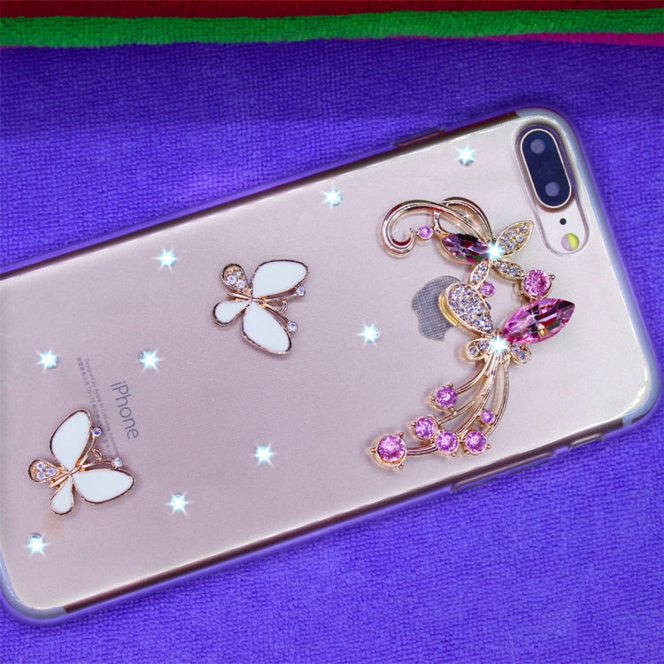 Fevelove Diamond Encrusted Christmas Santa Claus Pattern TPU Protective Case for iPhone 7P / 8P