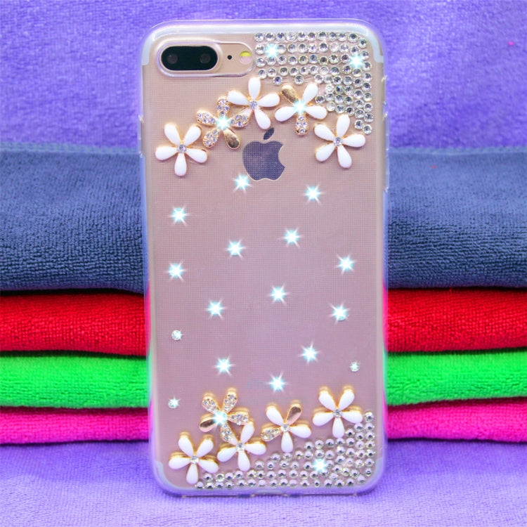 Fevelove Diamond Encrusted Christmas Santa Claus Pattern TPU Protective Case for iPhone 7P / 8P