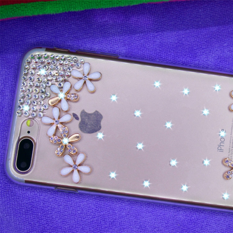 Fevelove Diamond Encrusted Christmas Santa Claus Pattern TPU Protective Case for iPhone 7P / 8P