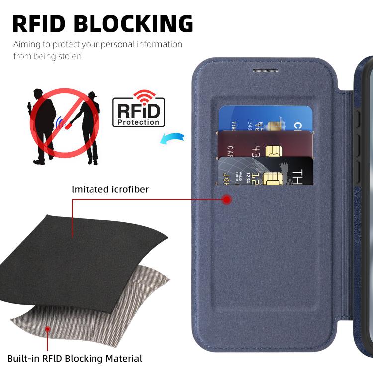 For iPhone 16 Plus Linton MagSafe Leather Phone Case