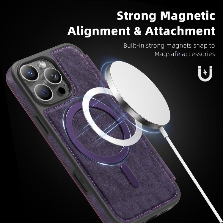 For iPhone 12 Pro Linton MagSafe Leather Phone Case