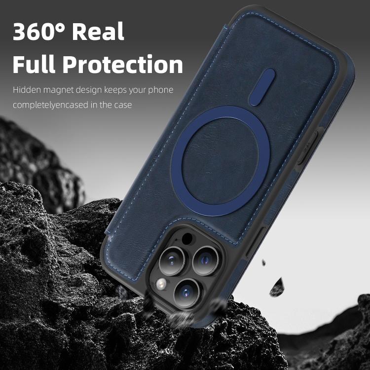 For iPhone 13 Pro Linton MagSafe Leather Phone Case