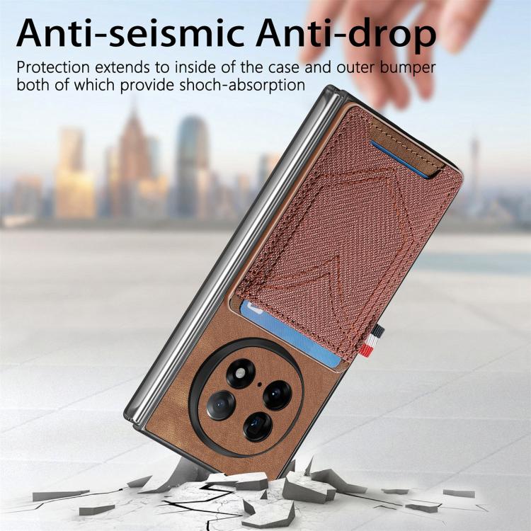 For OPPO Find N5 Denim Texture Leather Skin Phone Case with Card Slot
