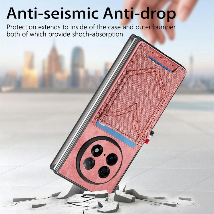 For OPPO Find N5 Denim Texture Leather Skin Phone Case with Card Slot