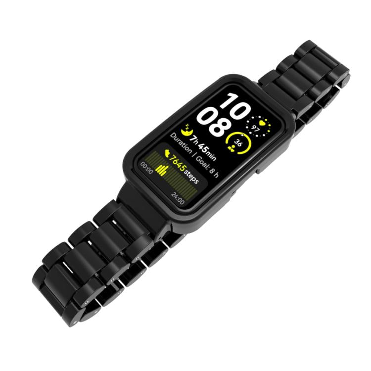 For Huawei Band  8 / 9 / 10 Watch Frame Integrated Three Beads Plastic Watch Band