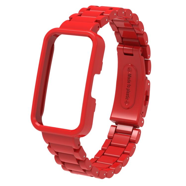 For Huawei Band  8 / 9 / 10 Watch Frame Integrated Three Beads Plastic Watch Band