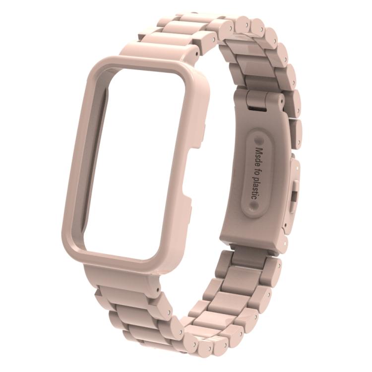 For Huawei Band  8 / 9 / 10 Watch Frame Integrated Three Beads Plastic Watch Band