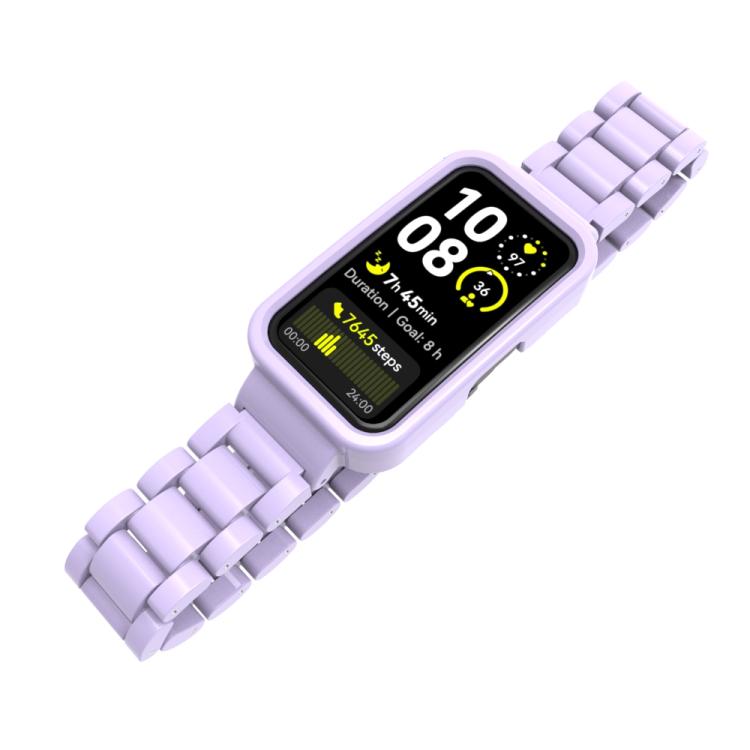 For Huawei Band  8 / 9 / 10 Watch Frame Integrated Three Beads Plastic Watch Band