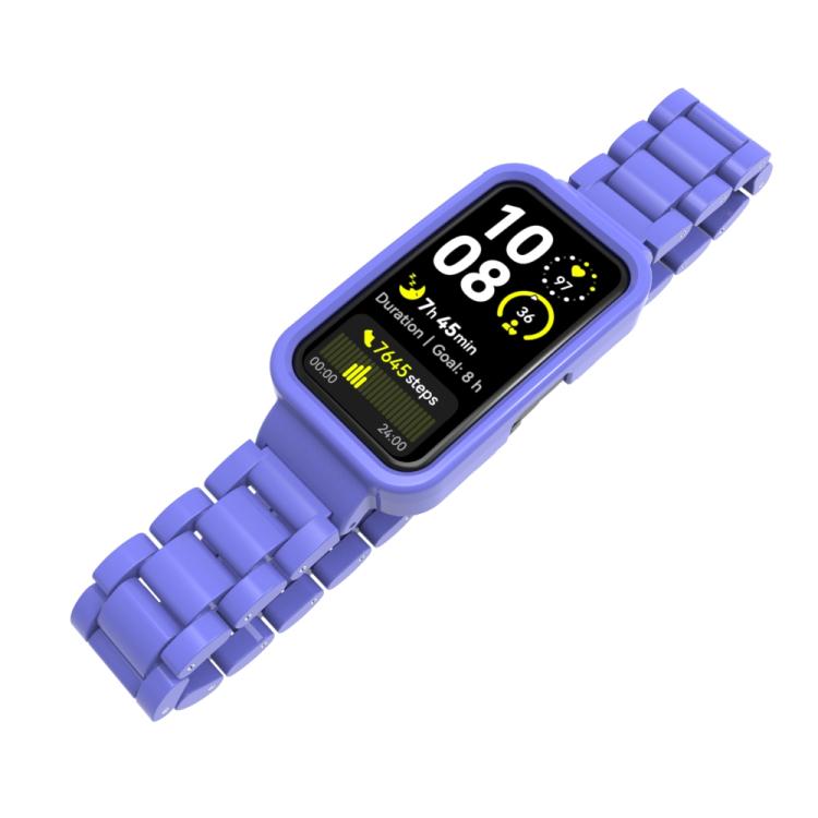 For Huawei Band  8 / 9 / 10 Watch Frame Integrated Three Beads Plastic Watch Band