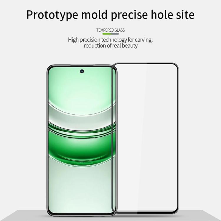 For Realme 14x MOFI 9H 3D Explosion-proof Curved Screen Tempered Glass Film - Black