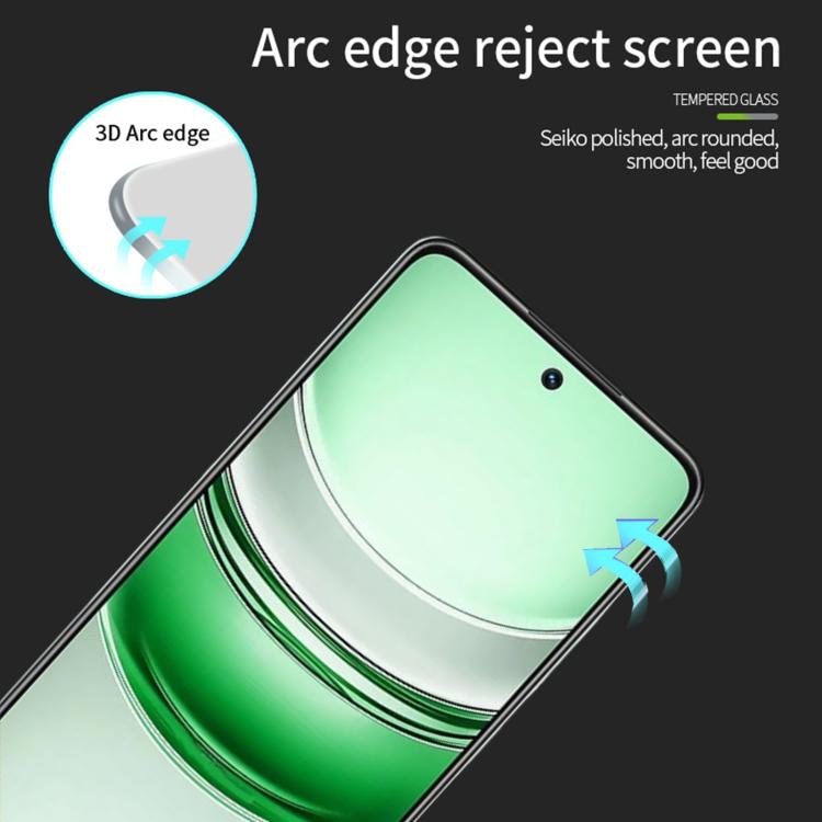For Realme 14x MOFI 9H 3D Explosion-proof Curved Screen Tempered Glass Film - Black