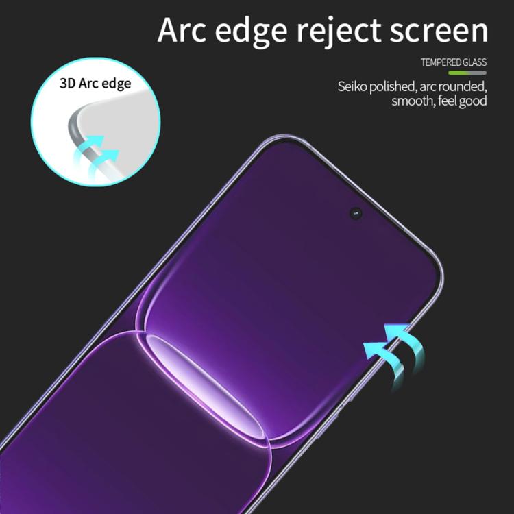 For Realme Neo8 Unlock MOFI 9H 3D Explosion-proof Curved Screen Tempered Glass Film - Black