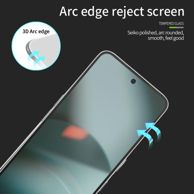 For Nothing Phone 3 MOFI 9H 3D Explosion-proof Curved Screen Tempered Glass Film - Black