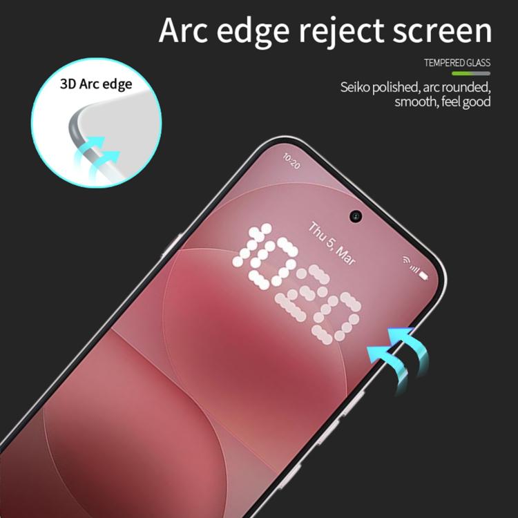 For Nothing Phone 4a Pro MOFI 9H 3D Explosion-proof Curved Screen Tempered Glass Film - Black