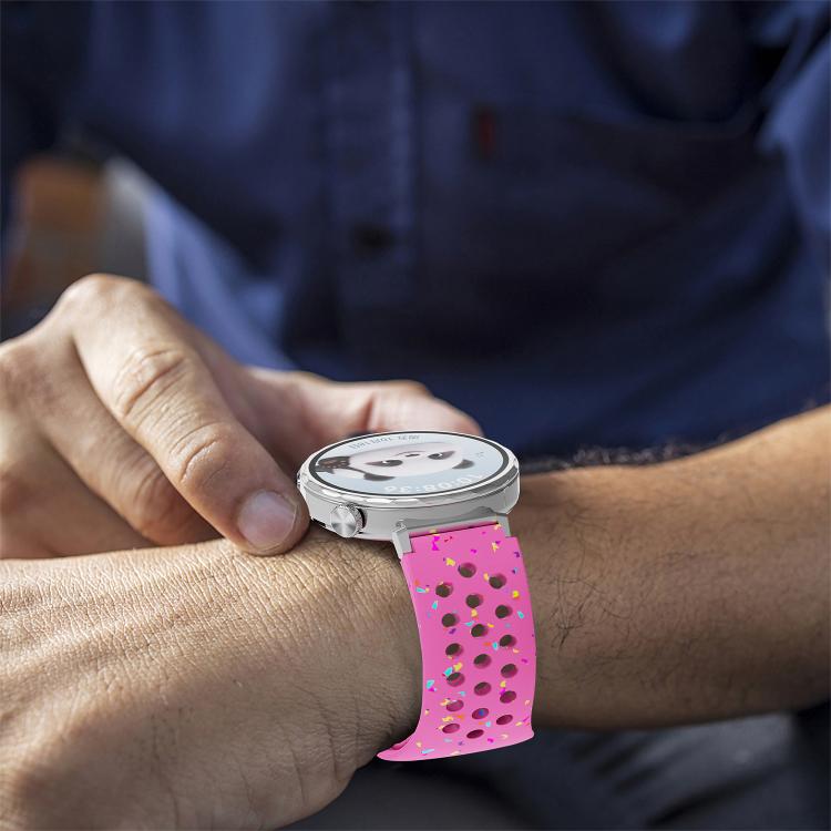 18mm Eco-Friendly Granular Colorful Dots Silicone Watch Band