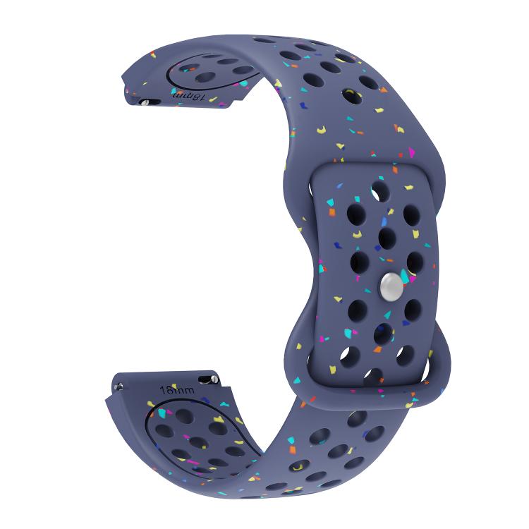 18mm Eco-Friendly Granular Colorful Dots Silicone Watch Band
