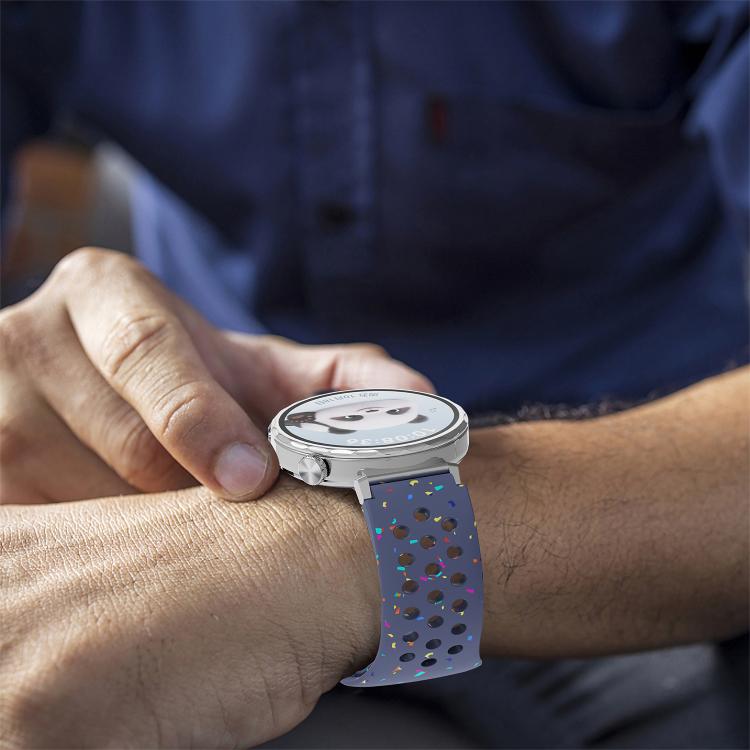 18mm Eco-Friendly Granular Colorful Dots Silicone Watch Band
