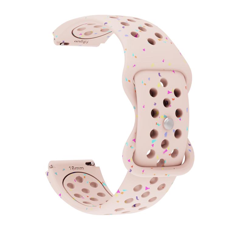 18mm Eco-Friendly Granular Colorful Dots Silicone Watch Band