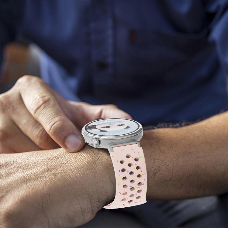 18mm Eco-Friendly Granular Colorful Dots Silicone Watch Band