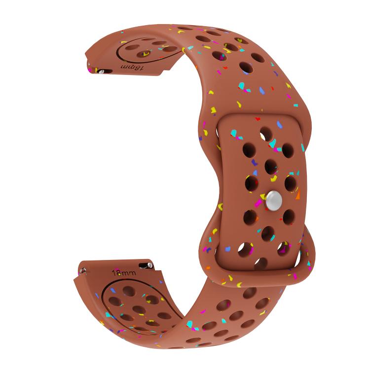 18mm Eco-Friendly Granular Colorful Dots Silicone Watch Band