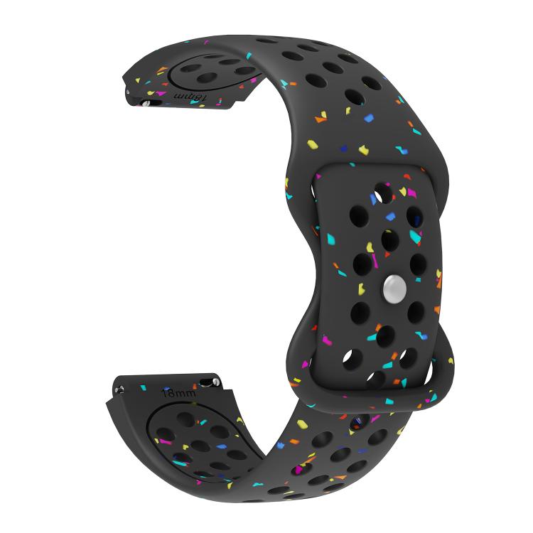 18mm Eco-Friendly Granular Colorful Dots Silicone Watch Band