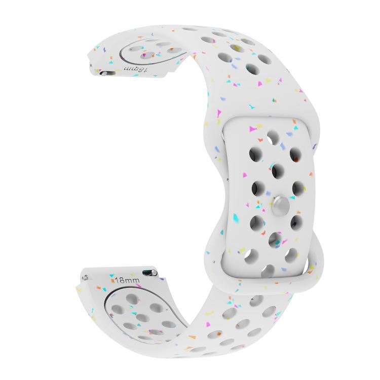 18mm Eco-Friendly Granular Colorful Dots Silicone Watch Band