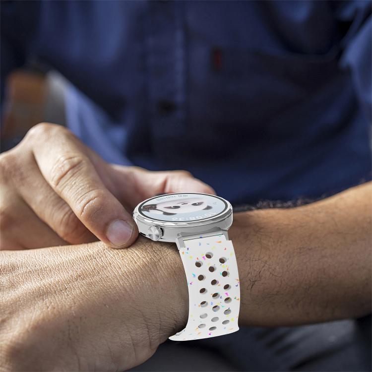 18mm Eco-Friendly Granular Colorful Dots Silicone Watch Band