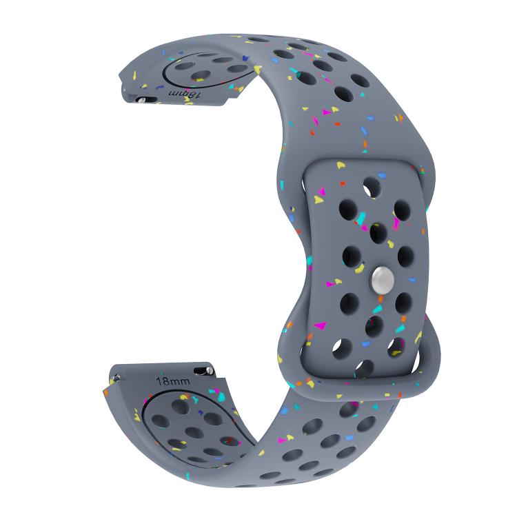 18mm Eco-Friendly Granular Colorful Dots Silicone Watch Band