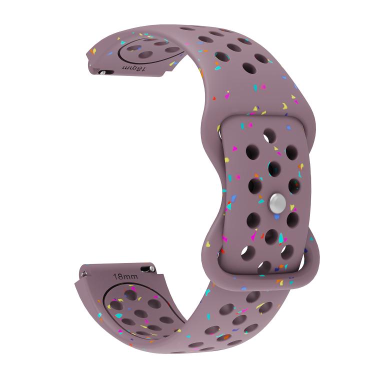 18mm Eco-Friendly Granular Colorful Dots Silicone Watch Band