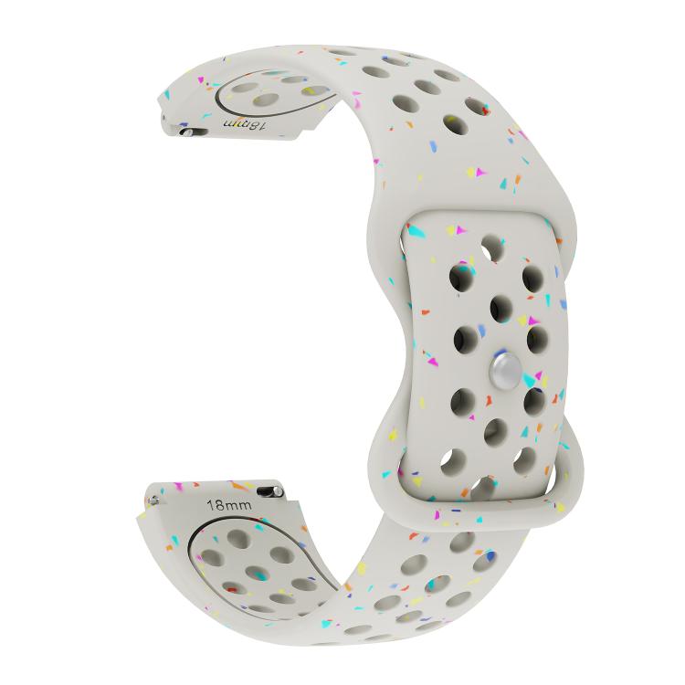 18mm Eco-Friendly Granular Colorful Dots Silicone Watch Band