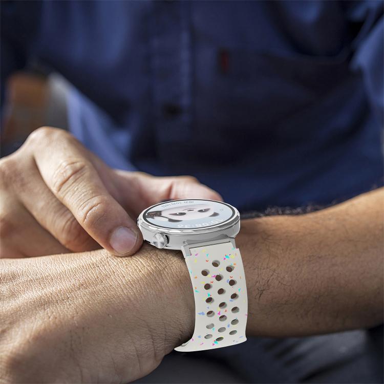 18mm Eco-Friendly Granular Colorful Dots Silicone Watch Band