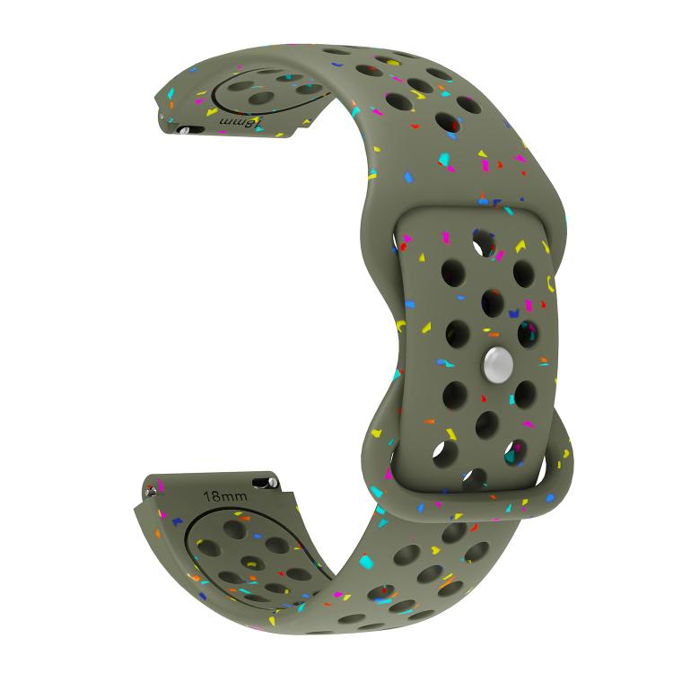 18mm Eco-Friendly Granular Colorful Dots Silicone Watch Band