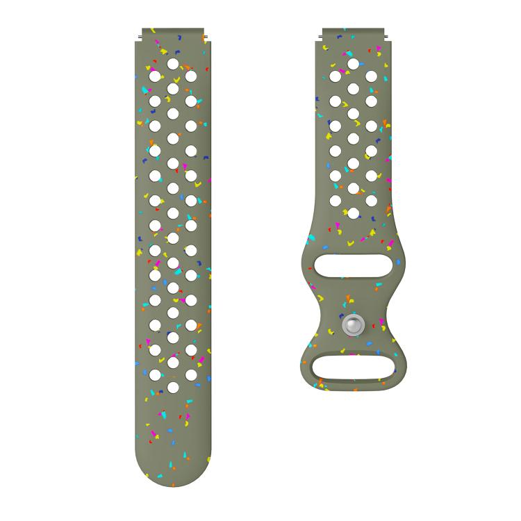 18mm Eco-Friendly Granular Colorful Dots Silicone Watch Band