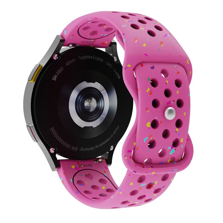20mm Eco-Friendly Granular Colorful Dots Silicone Watch Band