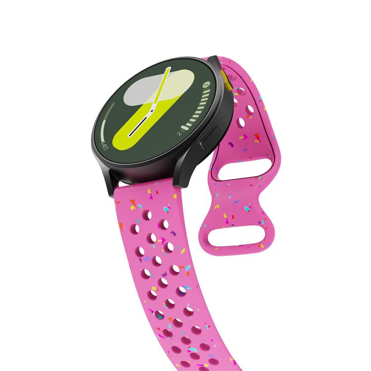 20mm Eco-Friendly Granular Colorful Dots Silicone Watch Band