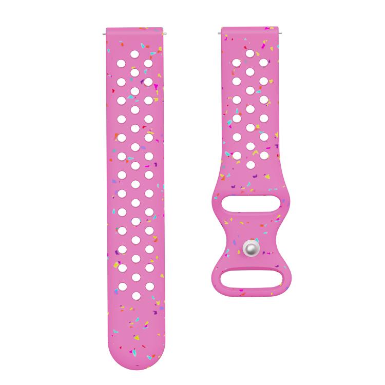 20mm Eco-Friendly Granular Colorful Dots Silicone Watch Band